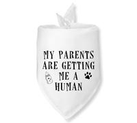 My Parents are Getting Me a Human Dog Bandana Baby Announcement Dog Bandana Pregnancy Announcement Gender Reveal Pet Scarf for Small Medium Dogs & Cats