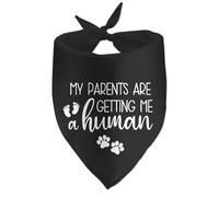 My Parents are Getting Me a Human Dog Pregnancy Announcement Bandana Black for Dogs Pet Accessories Lovers Reveal Ideas