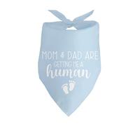 My Parents are Getting Me a Human Dog Pregnancy Announcement Bandana Gender Reveal Dog Bandana Blue Dog Bandana Baby Announcement Photo Puppy Bandana for Small Medium Cat Dogs