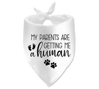 My Parents are Getting Me a Human Dog Pregnancy Announcement Bandana Pregnancy Dog Bandana for Dogs Pet Accessories for Dog Lovers Pregnancy Reveal Ideas