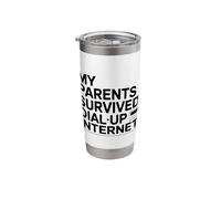 My Parents Survived Dial-Up Internet Tech Humor Nostalgic Stainless Steel Insulated Tumbler