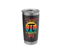 My Password is Last Digits of Pi Retro Math Student Gift Stainless Steel Insulated Tumbler