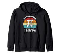 My Password Is The Last 4 Digits Of Pi Day Funny Retro Math Zip Hoodie