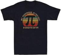 My Password is The Last 8 Digits of Pi Day Math Funny Gift Vintage Men's T-Shirt Black S