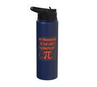 My Password is The Last 8 Digits of Pi Math Geek Nerd Pi Day Stainless Steel Insulated Water Bottle