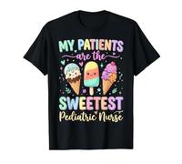 My Patients are The Sweetest Pediatric Nurse Summer Value Graphic T-Shirt, Men, Black, L