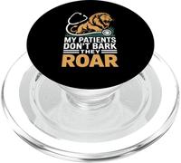 My Patients Don’t Bark They Roar Funny Zoo Veterinarian PopSockets PopGrip for MagSafe