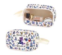 My Patronus is an Donkey Clear Makeup Bag Cartoon Lover Gift Cartoon Donkey PU Leather Cosmetic Bag with Handle (Patronus E PU)
