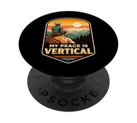 My Peace Is Vertical Rock Climbing Hiking Outdoor Climber PopSockets Adhesive PopGrip