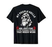 My People Skills Are Just Fine Monkey Funny (ON BACK) T-Shirt