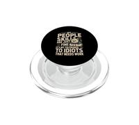 My People Skills Are Just Fine Tolerance To Idiots Bear PopSockets PopGrip for MagSafe
