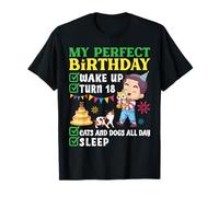 My Perfect 18th Birthday With Cats And Dogs All Day Father T-Shirt