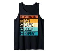My Perfect Day Eat Game Sleep Repeat Tank Top