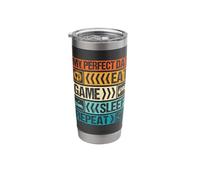 My Perfect Day Eat Game Sleep Repeat Video Gaming Lovers Stainless Steel Insulated Tumbler