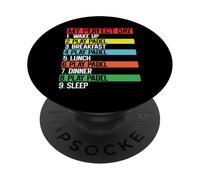 My Perfect Day Padel Player Daily Routine Funny PopSockets Adhesive PopGrip