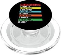 My Perfect Day Padel Player Daily Routine Funny PopSockets PopGrip for MagSafe