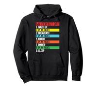 My Perfect Day Padel Player Daily Routine Funny Pullover Hoodie