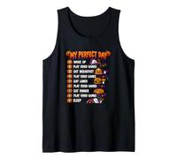 My Perfect Day Video Games Gamer Funny Halloween Tank Top