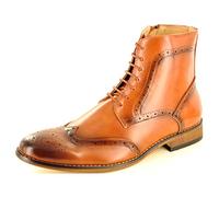 My Perfect Pair Men's Italian Style Leather Lined Chelsea Ankle Chukka Brogue Boots, Tan UK Size 11 / EU Size 45