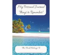 My Personal Journal: Things To Remember: Blank Notebook with Graph Paper/ 105 pages, 6x9 inch/Includes 2025-2026 Calendar and Birthday Reminder ... space for notes, sketches, or calculations.