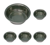 My Pet Dog Life Stainless Steel Taper Bowl, 5-inch Dia, Silver (Pack of 5)