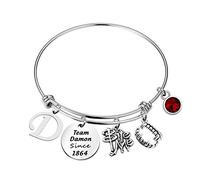 My Pet Elephant CENWA Team Damon/Stefan Since 1864 Teeth Bracelet Vampire Fandom Gift for Vampire Girls (Team Damon)