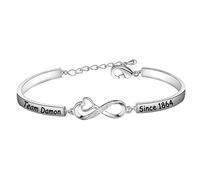 My Pet Elephant Team Damon/Stefan Since 1864 Bracelet Vampire Fandom Gift For Vampire Girls (Team Damon br S EU)