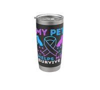 My Pet Helps Me Survive Suicide Prevention Emotional Support Stainless Steel Insulated Tumbler