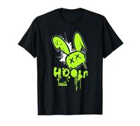 My Pet Hooligan Hooli Neon Green Dripping Paint Face Logo T-Shirt