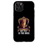 My Pet Is The Boss Funny Regal Cat On Throne Case for iPhone 11 Pro