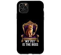 My Pet Is The Boss Funny Regal Cat On Throne Case for iPhone 11 Pro Max