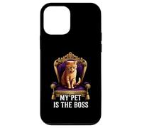 My Pet Is The Boss Funny Regal Cat On Throne Case for iPhone 12 mini