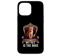 My Pet Is The Boss Funny Regal Cat On Throne Case for iPhone 13 Pro Max