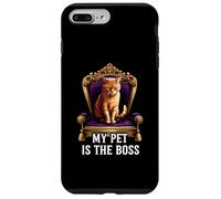 My Pet Is The Boss Funny Regal Cat On Throne Case for iPhone 7 Plus/8 Plus
