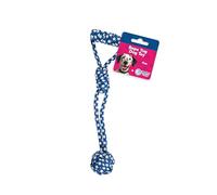 My Pet & Me Navy Blue Floral Rope Tug Dog Toy