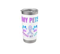 My Pets Saved My Life Suicide Prevention Emotional Support Stainless Steel Insulated Tumbler