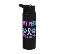 My Pets Saved My Life Suicide Prevention Emotional Support Stainless Steel Insulated Water Bottle
