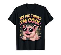 My Pig Thinks I’m Cool Funny Farm Animal Lover Hog Fans T-Shirt