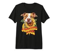 My Pitbull Has A Sunflower Soul Cute Proud Pit Bull Owner Premium T-Shirt