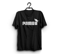My Pixel Print Pumba Logo Parody Mens Funny Black T Shirt Novelty Joke Tshirt Rude Gift Him Dad Birthday Slogan