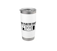 My Plan for Today Badminton Player Schedule Stainless Steel Insulated Tumbler