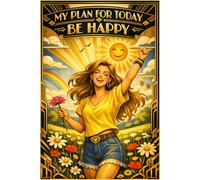 My Plan For Today Be Happy: Lined Notebook For Notes, Plans And Inspirations