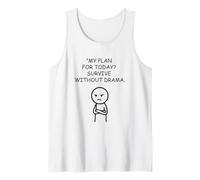 My Plan Today Survive Without Conflict Grumpy Tank Top