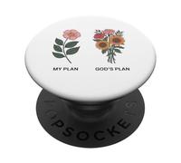 My Plan vs God Plan Christian Floral Quote Bible Faith PopSockets Adhesive PopGrip