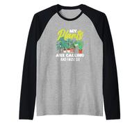 My Plants are Calling and I Must Go Funny Gardening Raglan Baseball Tee