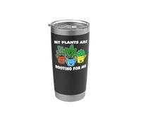 My Plants are Rooting for Me Funny Cute Pun Stainless Steel Insulated Tumbler