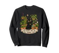 My Plants Are The Only Drama I Need Black Cat Sweatshirt
