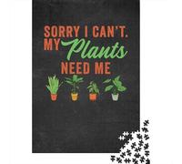 My Plants Need Me 1000-Piece Jigsaw Puzzle for Adults, 38x26cm/1000pcs, A Calm After-work Activity; Low-dust Card Pieces for Tidy Sorting