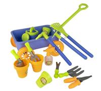 My Play House Kids Pull-Along Wagon Play Set - Garden & Beach Toy Wheelbarrow with Water Pail, Spray & Tools - 10 Accessories + 4 Plant Pots - Outdoor Role Play Toy for Toddlers - Ages 3+