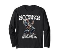 My Playlist Can Beat Up Your Playlist Fun Baby Boomer Design Long Sleeve T-Shirt